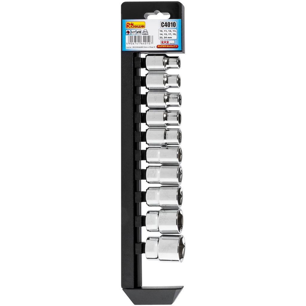 Padrunikomplekt 1/2", 10-24 mm, 10 tk