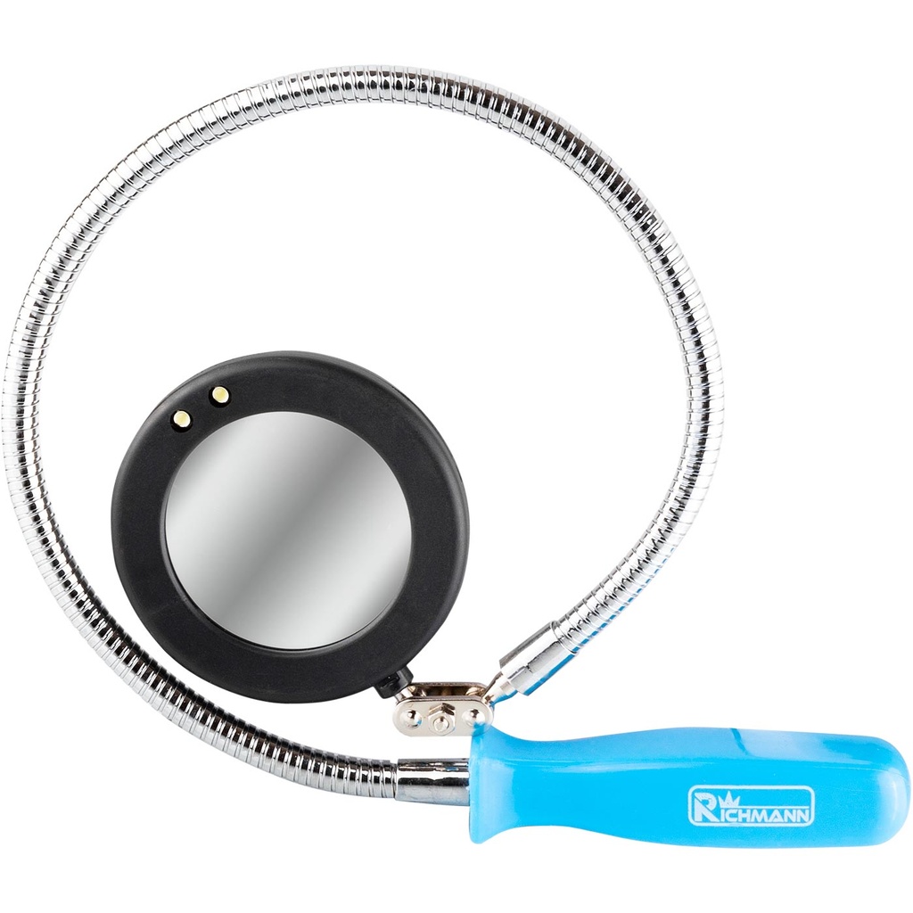 Inspection mirror with LED light