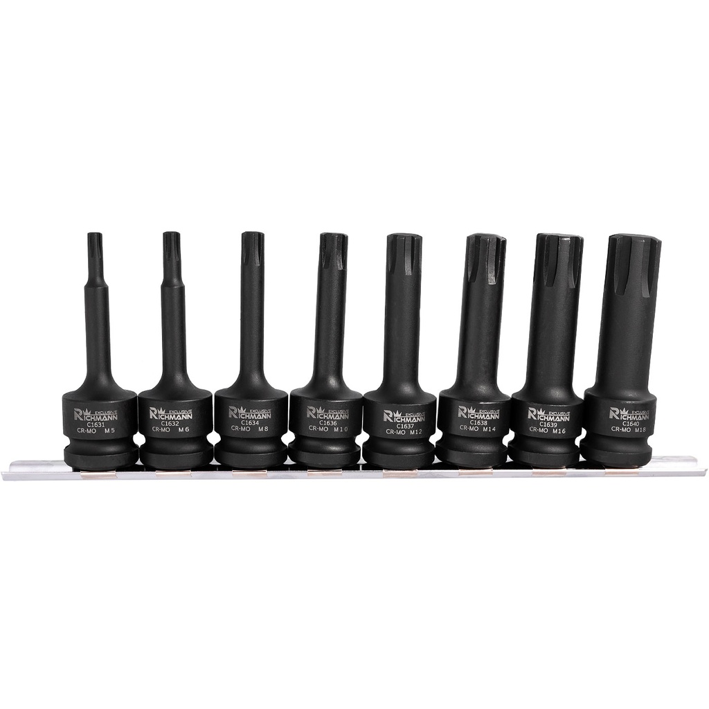 Set of RIBE impact sockets M5-M18 8