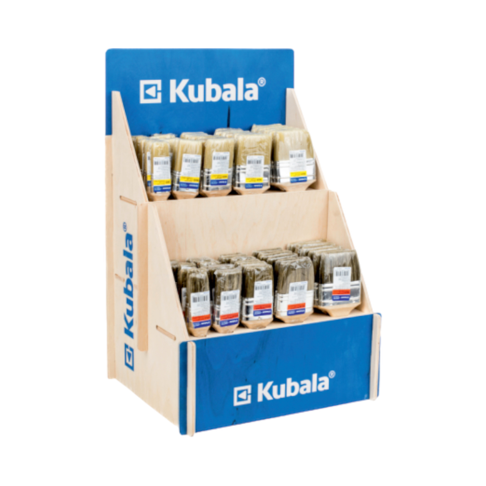 Kubala kompaktiškas prekystalinis stendas (teptukai)