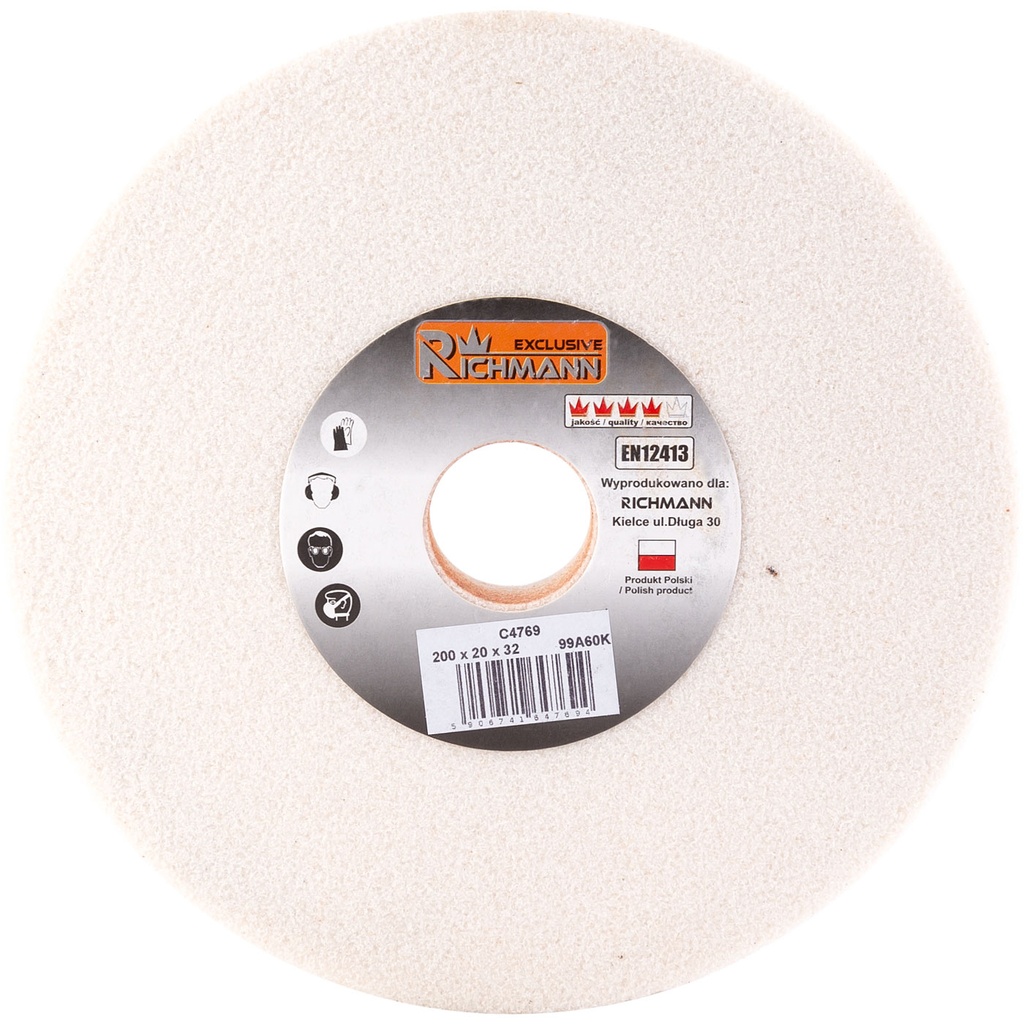 CERAMIC GRINDING WHEEL 200 x 20 x 32 WHITE 99A60K