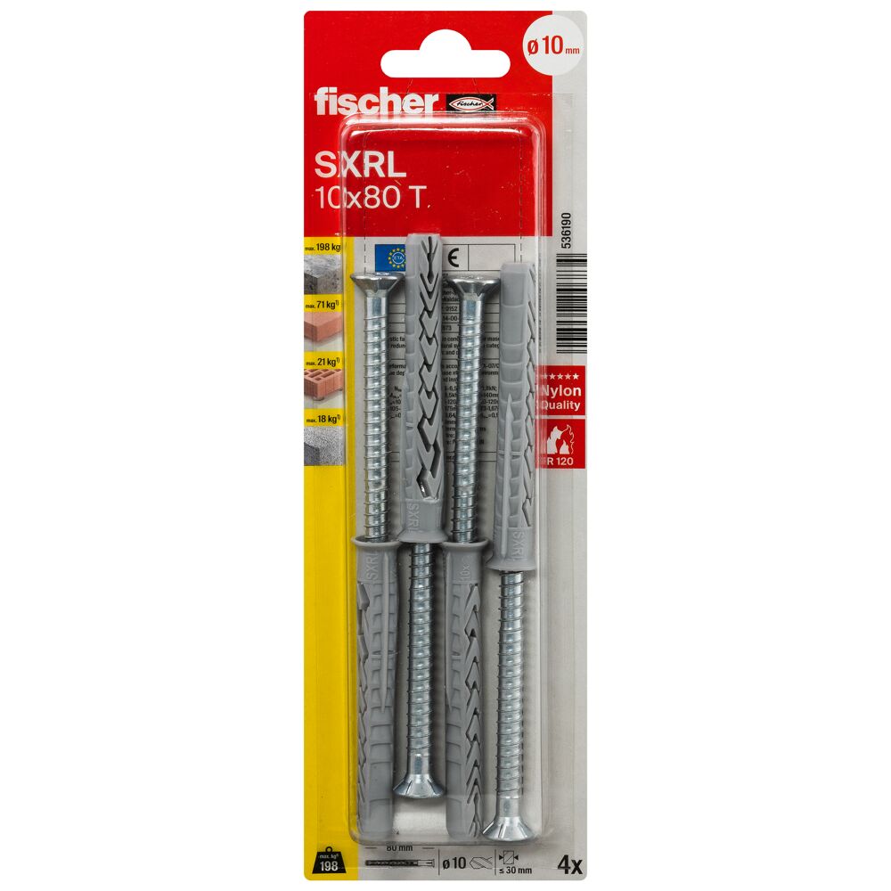 FRAME FIXING SXRL 10 x 80 T 4 pcs.