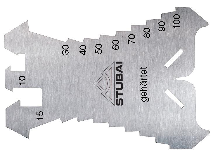 Marking template, hardened, stainless steel