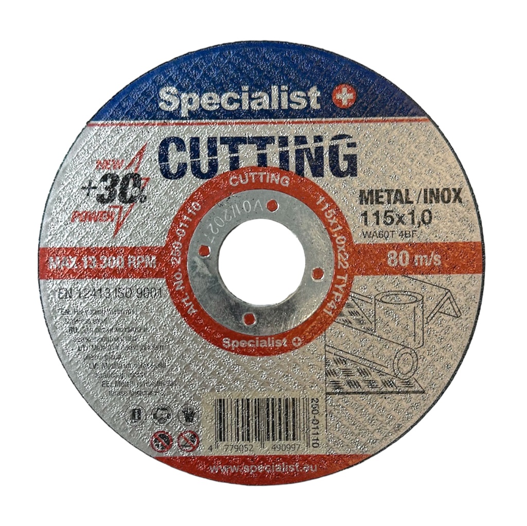 SPECIALIST+ metalli lõikeketas CUTTING, 115x1,0x22 mm