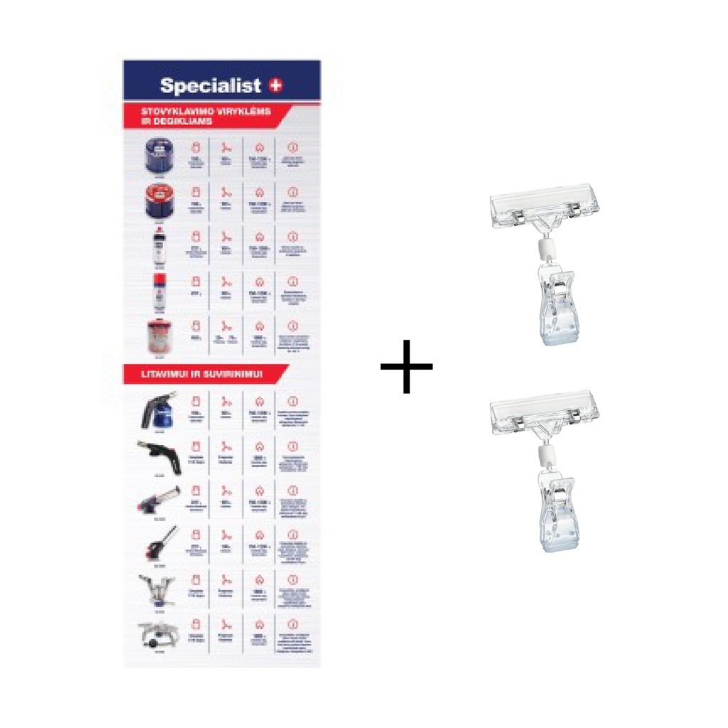 SPECIALIST+ gas information sign with clamps