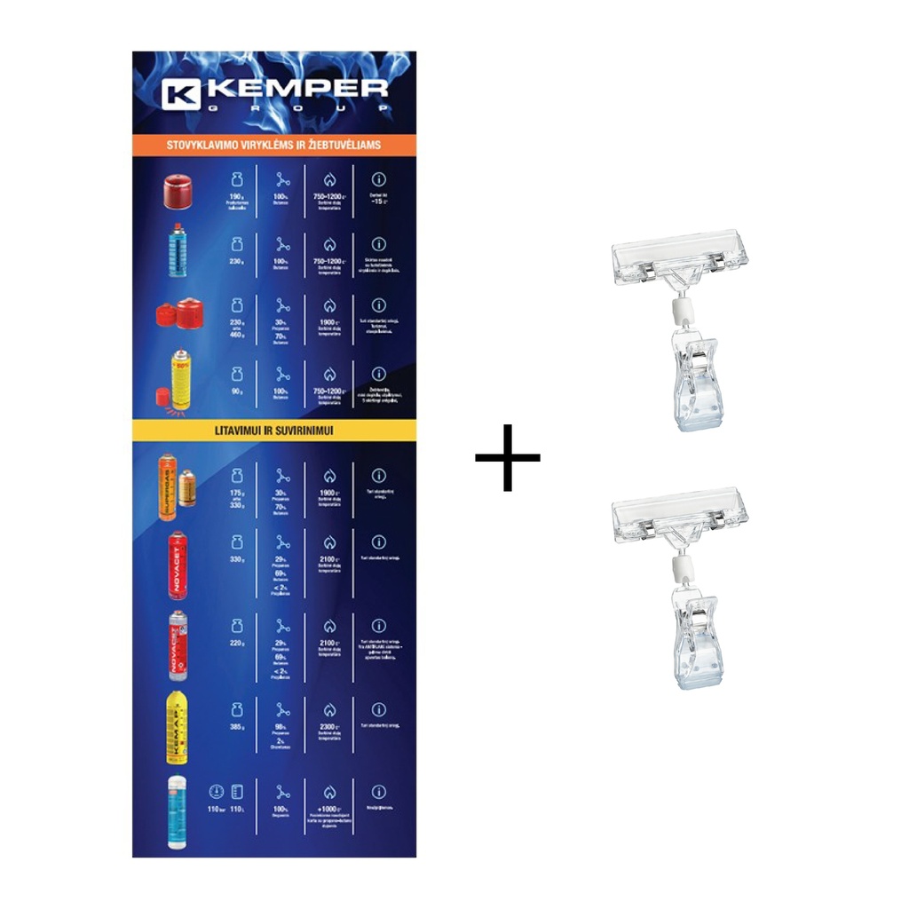 KEMPER gas information sign LV with holders