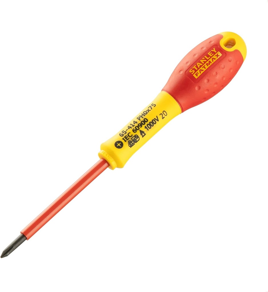 Stanley Fatmax isoleeritud kruvikeeraja VDE PH0x75 mm, 1000V (mullidega)
