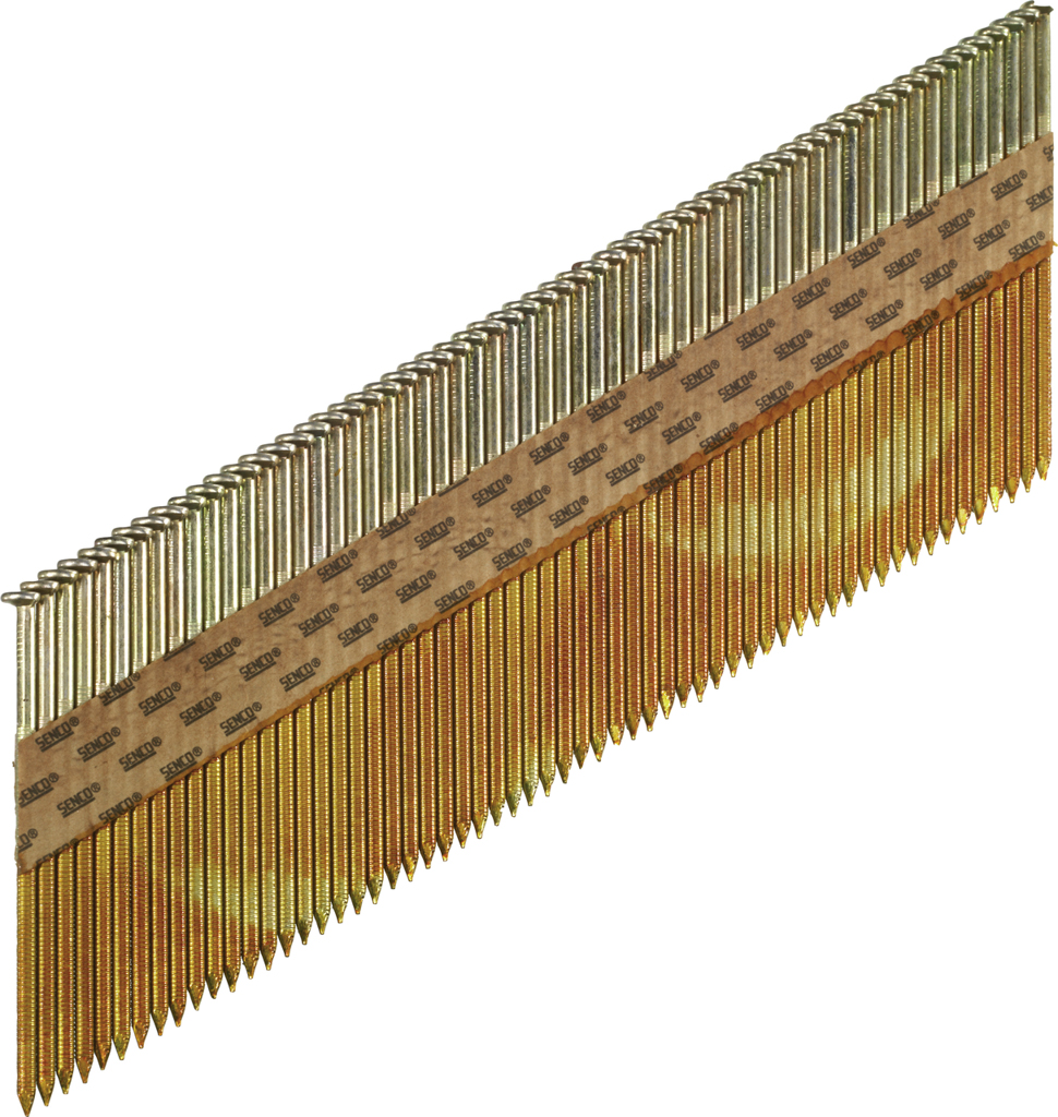 Šaudomos rievėtos vinys 3,1x90, HDG, 34°, HE, SENCO, 2000vnt. (lauko darbams)