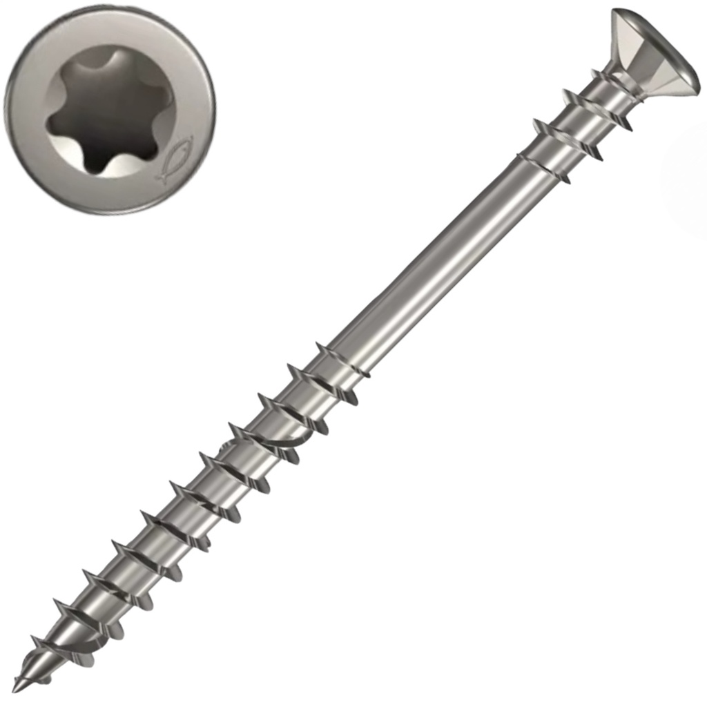 Wood screws for terraces (box) 5.5 x 50 A2, 200 pcs.