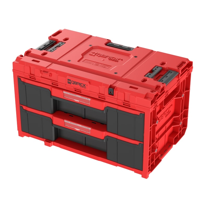 QBRICK ONE 2.0 RED tööriistakast 2 sahtliga 