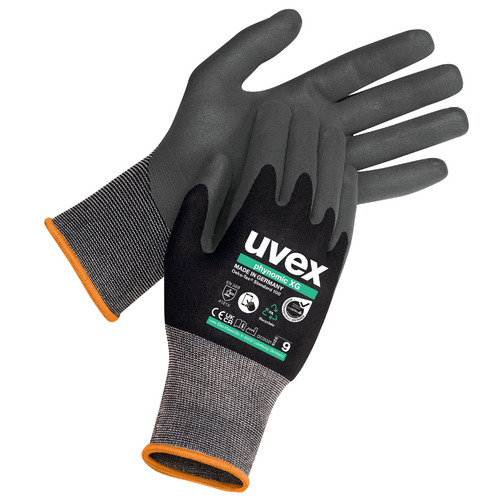 PU coated safety gloves UVEX Phynomic XG, size 10