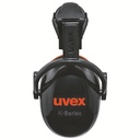 Dielectric helmet earmuffs UVEX K30H SNR, 34 dB