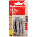 FISCHER expansion plug SX Plus S with screw, 10x50 mm, 5 pcs.