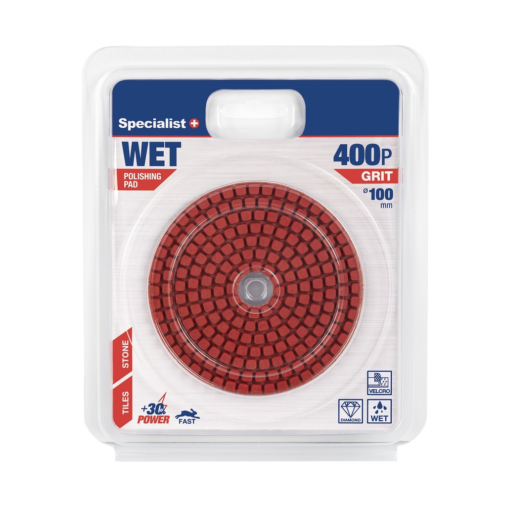 SPECIALIST+ diamond polishing pad, 100 mm, 400P