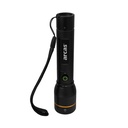 Pocket flashlight 10W, rechargeable USB-C, black, ARCAS