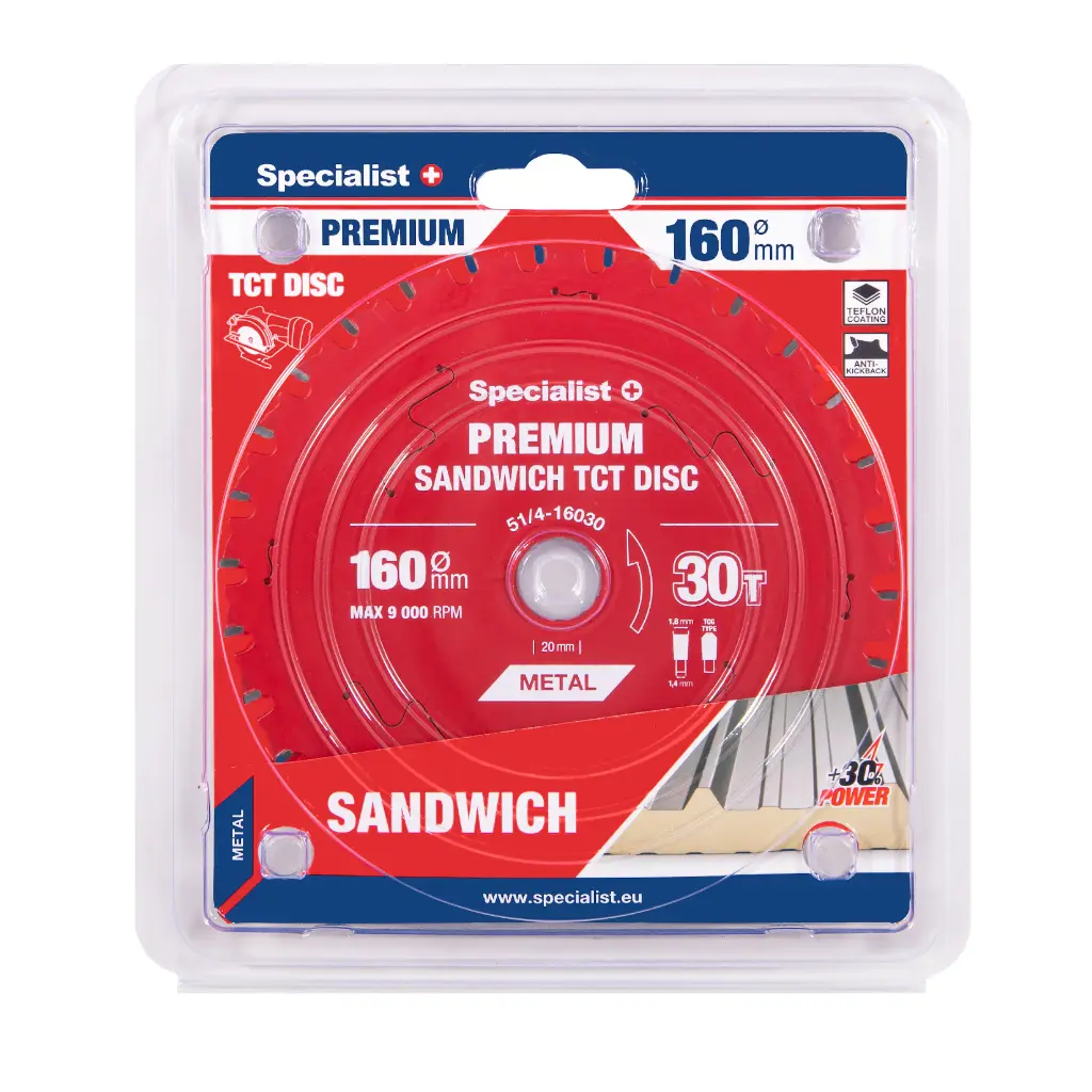 Griešanas disks 160x30Tx20mm, Sandwich PREMIUM, SPECIALIST+