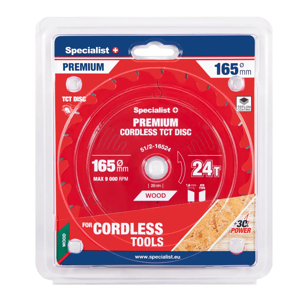 Griešanas disks 165x24Tx20mm, Cordless PREMIUM, SPECIALIST+