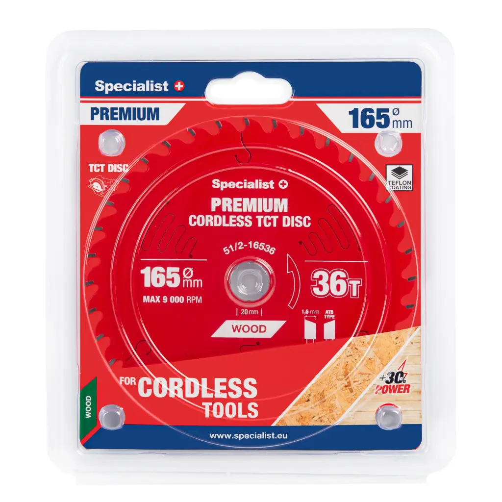 Griešanas disks 165x36Tx20mm, Cordless PREMIUM, SPECIALIST+