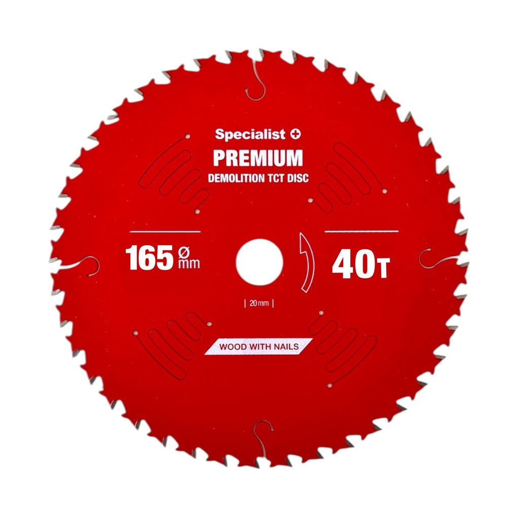 Cutting disc 165x40Tx20mm, Demolition PREMIUM, SPECIALIST+