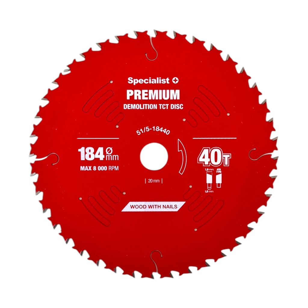 SPECIALIST+ cutting disc Demolition 184x24Tx20/16mm