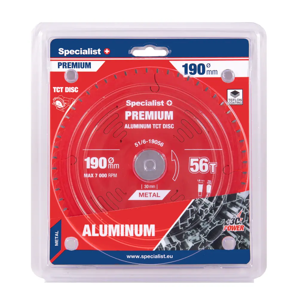 Griešanas disks 190x56Tx30mm, Aluminium PREMIUM, SPECIALIST+