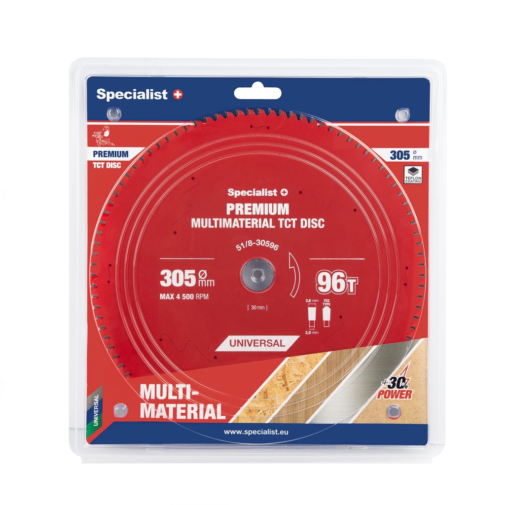 Cutting disc 305x96Tx30mm, Multimaterial PREMIUM, SPECIALIST+