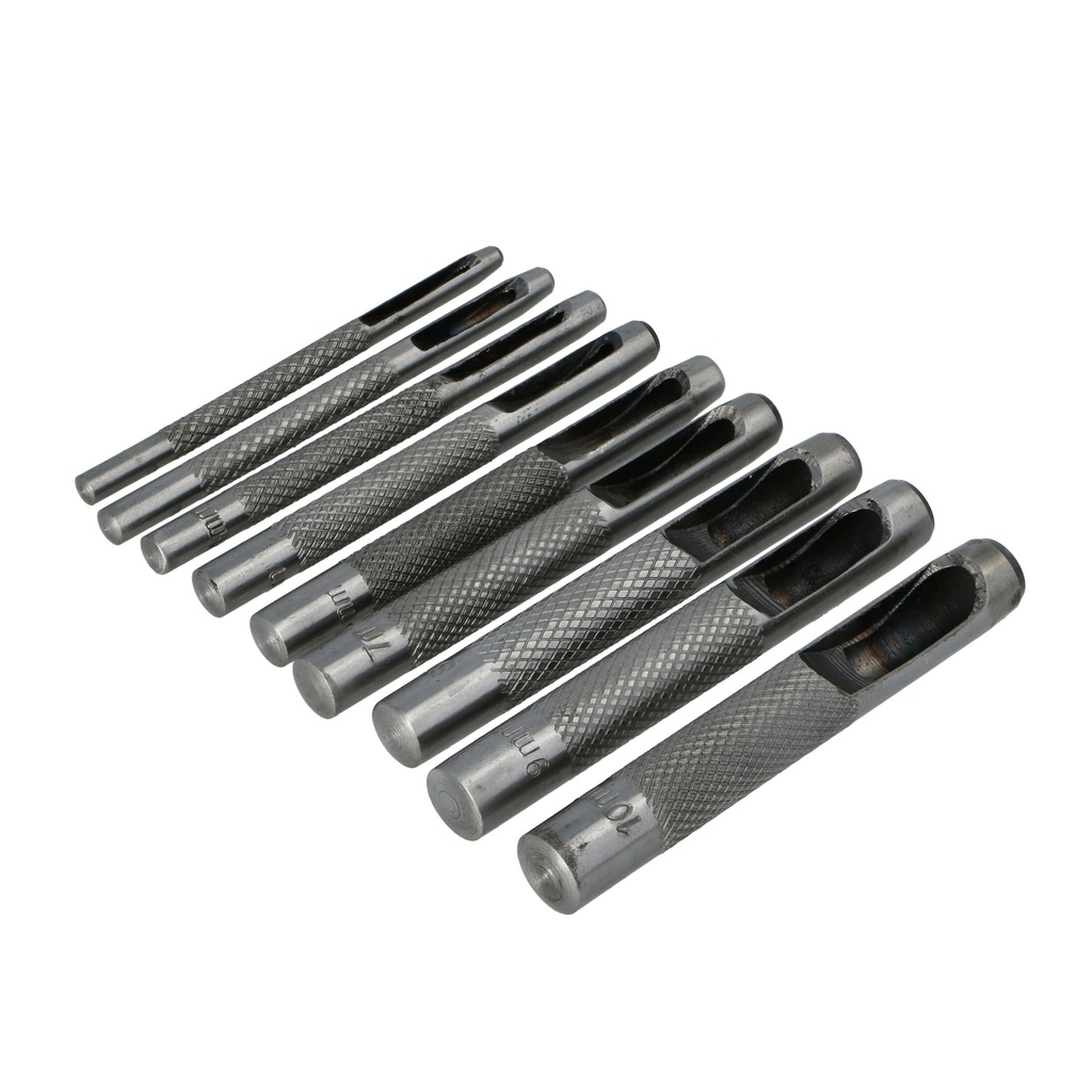 Hole punch set, FASTER TOOLS, 9 pcs.