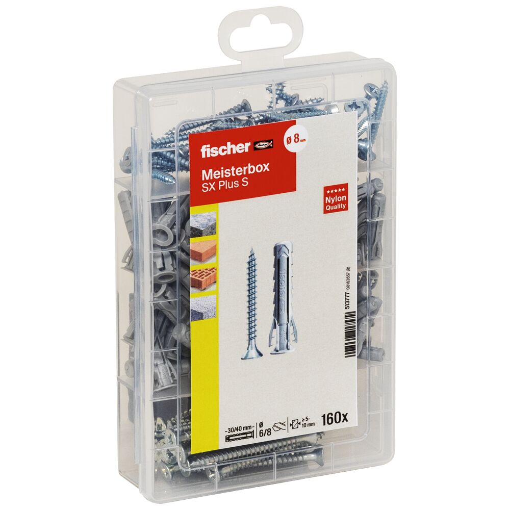 Küünlad ja kruvide komplekt Meister-Box SX Plus, Fischer 80 tk
