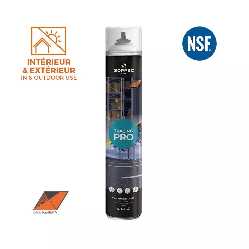 Balta līniju marķēšanas krāsa Tracing Pro, Soppec 750 ml