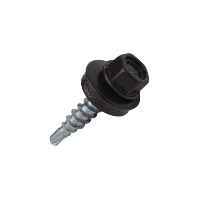 Roofing self-drilling screw for metal  4,8x19-Zn RAL8019, WF, WKRET-MET, 250pcs.