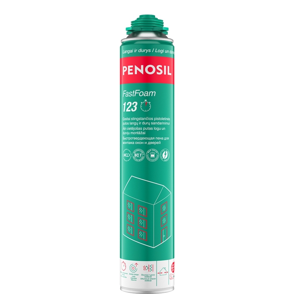PENOSIL FastFoam 123 Īpaši ātri cietējošas PU pistoļputas