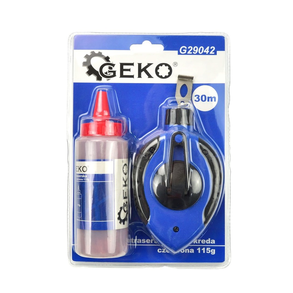 Chalk marker, 115 g red + 30 m line, GEKO