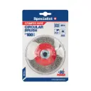 Stiepļu birstes ripa ar taisnu stiepli, 100 mm, M14, SPECIALIST+