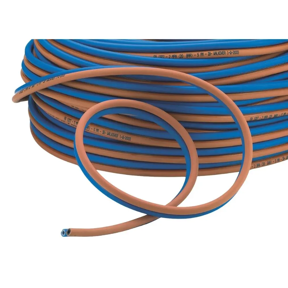 Oxygen gas hose, Ø 3.5×8 mm, blue, KEMPER, 100 m
