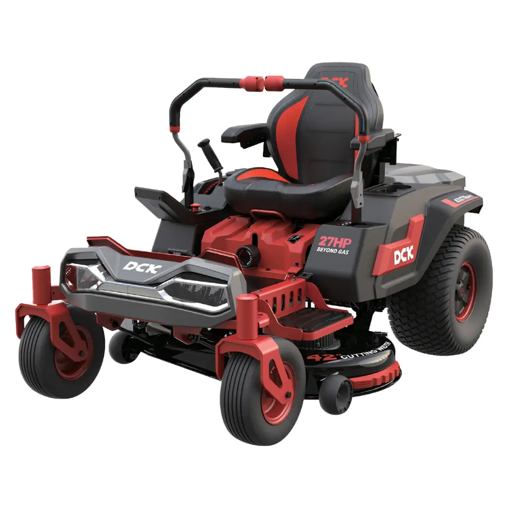 Cordless zero-turn lawn tractor 58V, 106 cm, DCK (1×40Ah + 2×7.5Ah batteries and charger)