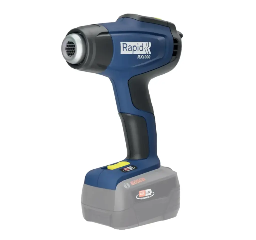 Cordless Hot Air Gun RX1000, 30–550 °C, 18V, RAPID