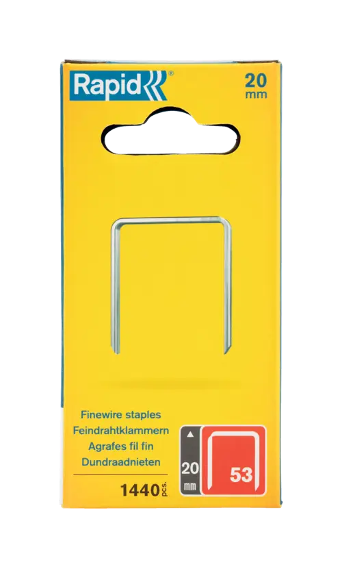 Klambripüstoli klambrid, tüüp 53, 20 mm, RAPID, 1440 tk