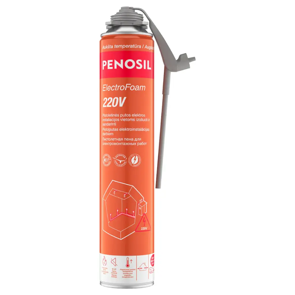 Sandarinimo putos elektrikams Electric FOAM 220V, šviesiai geltonos, 750ml, PENOSIL