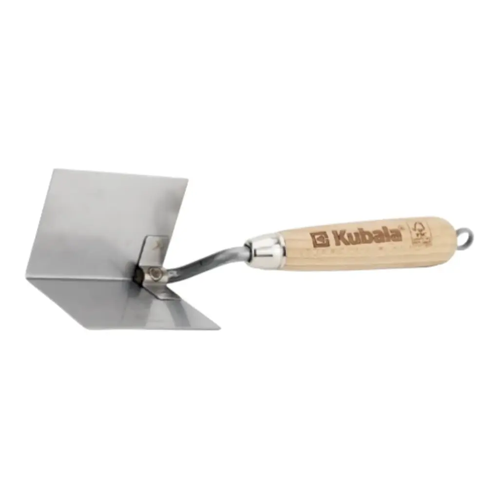 Stainless steel trowel for internal corners, 97x120 mm. KUBALA
