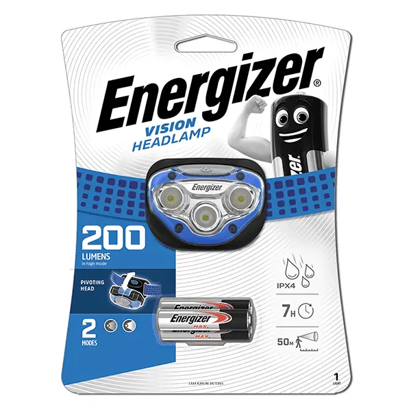 Galvos žibintuvėlis, 350lm, 3xAAA, VISION HD, ENERGIZER