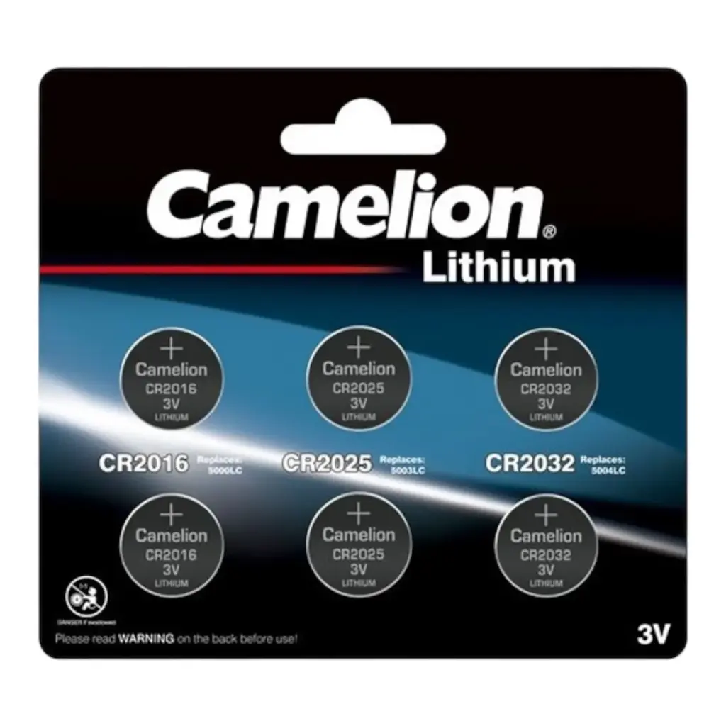 Micro lithium battery set 2xCR2032, 2xCR2025, 2xCR2016, 3V, CAMELION, 6 pcs
