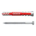 Universal two-component plug DuoPower 10x80 S with screw, 10 pcs. FISCHER