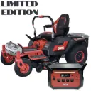 Limited komplekts: Akumulatora nulles pagrieziena zāles traktors 58V, 106 cm, DCK (1 x 40Ah + 2 x 7,5Ah akumulatori un 1800W lādētājs) un universālā uzlādes stacija 110–240V, 3600W, DCK.