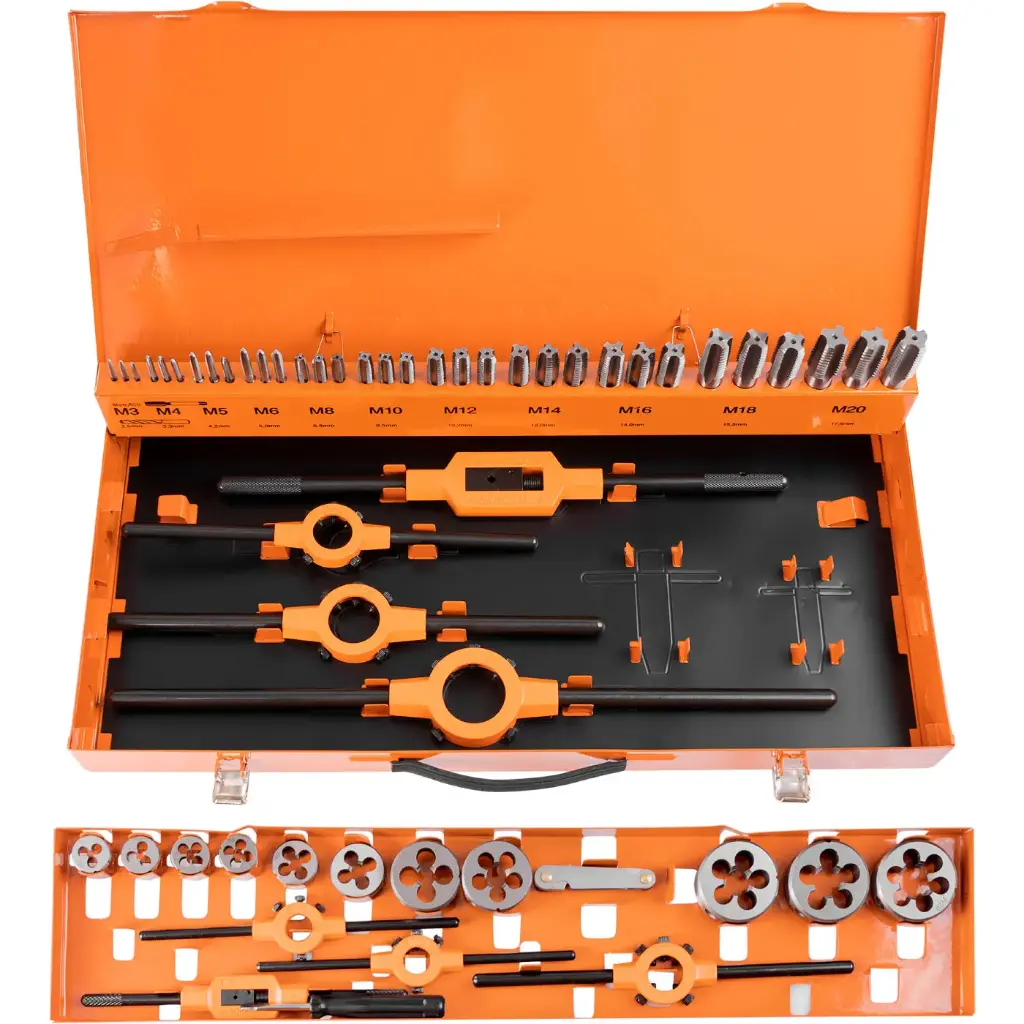 Sriegiklių ir sriegpjovių rinkinys 54 vnt. RICHMANN