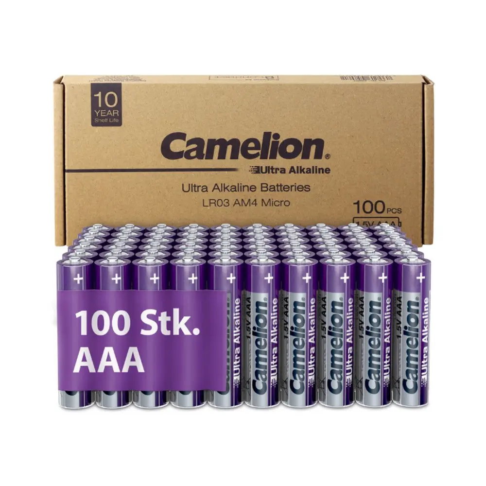 Ultra Alkaline batteries, AAA, B100, CAMELION, 100 pcs