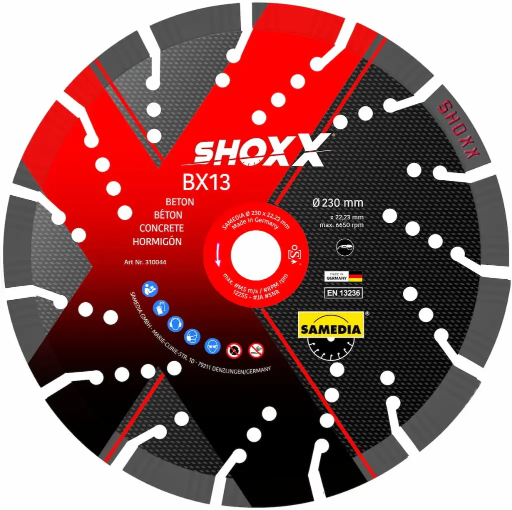 Diamond cutting disc SHOXX BX13 350x20 mm. SAMEDIA