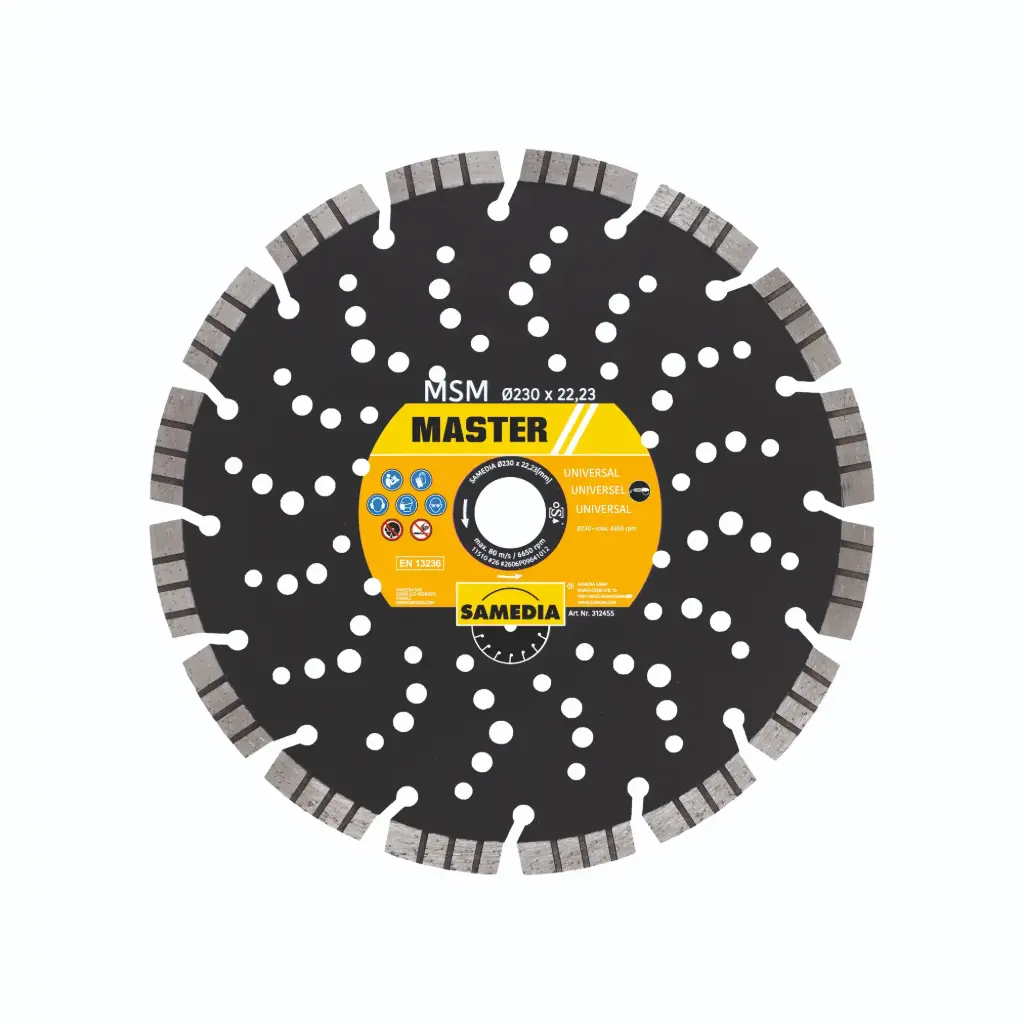 Diamond cutting disc 230x22,23 mm. MSM SDE FINISHED,  SAMEDIA