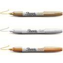 Sharpie Metallic 3 Blister 1,4 mm Gold/Silver/Bronze