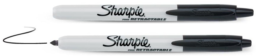 Mark. „Sharpie" RETRACTABLE juod. sp.