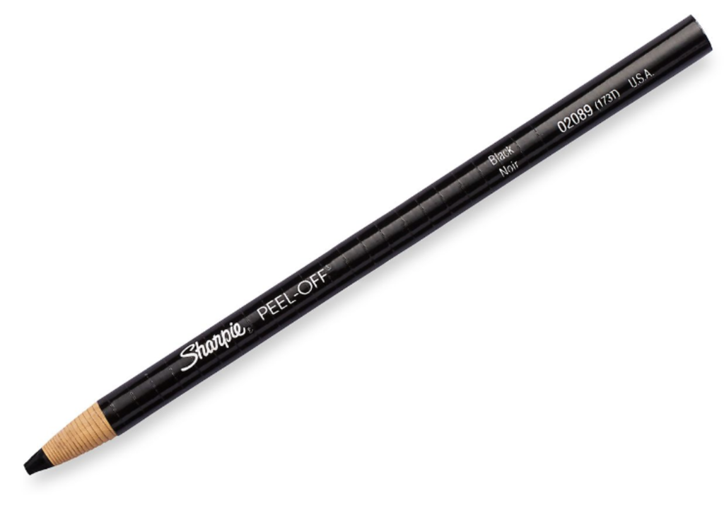 Marker for porcelain, black Sharpie